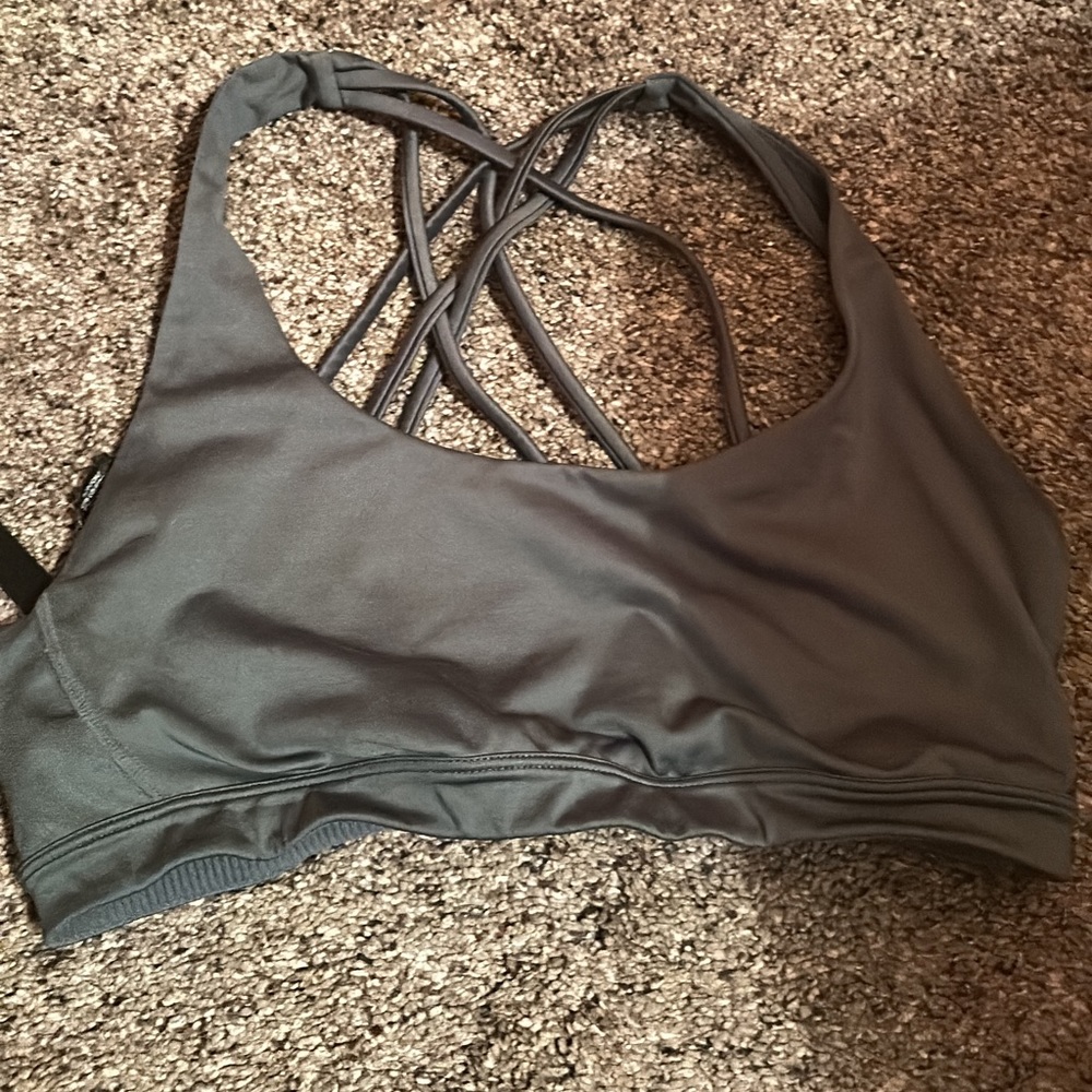Green Fabletics Sports Bra